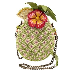 mary frances pineapple island beaded crossbody novelty handbag, multi