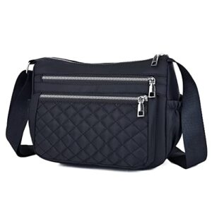 sulcet hobo bags for women causal quilted crossbody purse waterproof shoulder messenger bag lightweight pocketbooks