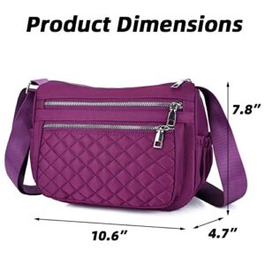 SULCET Hobo Bags for Women Causal Quilted Crossbody Purse Waterproof Shoulder Messenger Bag Lightweight Pocketbooks