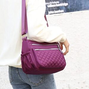 SULCET Hobo Bags for Women Causal Quilted Crossbody Purse Waterproof Shoulder Messenger Bag Lightweight Pocketbooks