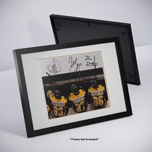 Ikonic Fotohaus Patrice Bergeron Brad Marchand David Pastrnak Bruins Signed Photo Autograph Print Wall Art Home Decor