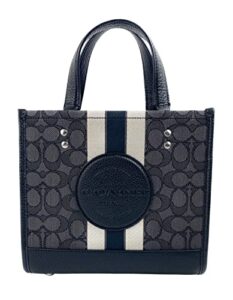 coach dempsey tote 22 in signature jacquard with stripe patch