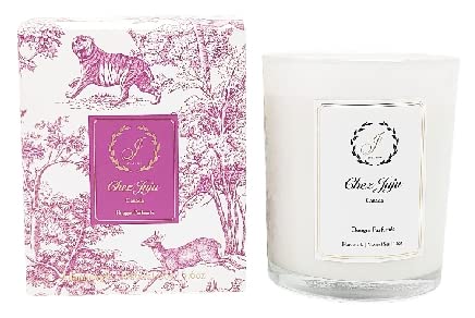 Chez Juju Lavender Scented Candle | 100% Pure Natural Soybean Wax | Luxurious Clean Burning Aromatherapy | Plant Based Vegan Eco Friendly | Pilates, Yoga, Bath, Gift, Relax, Meditation Candle