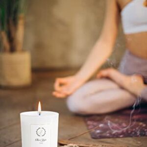 Chez Juju Lavender Scented Candle | 100% Pure Natural Soybean Wax | Luxurious Clean Burning Aromatherapy | Plant Based Vegan Eco Friendly | Pilates, Yoga, Bath, Gift, Relax, Meditation Candle