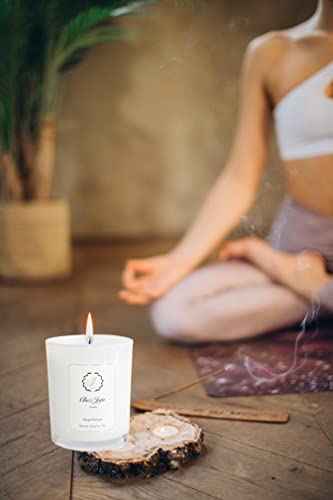 Chez Juju Lavender Scented Candle | 100% Pure Natural Soybean Wax | Luxurious Clean Burning Aromatherapy | Plant Based Vegan Eco Friendly | Pilates, Yoga, Bath, Gift, Relax, Meditation Candle