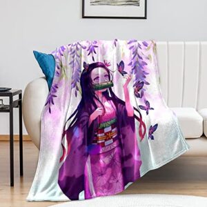 anime blanket ultra soft flannel fleece cartoon throw blankets home decor bedding couch sofa for kids adults gift 50″x40″