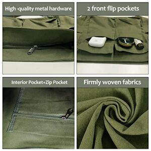 VODIU Canvas Messenger Bag Large Hobo Crossbody Bag with Multiple Pockets For Women And Men Shoulder Tote Bag For School