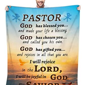 MEDTOGS Pastor Appreciation Gifts Pastor Throw Blanket Pastor Gifts for Men Women Pastor Appreciation Decorations Christian Gifts for Pastors Birthday Christmas Religious Gifts for Pastor