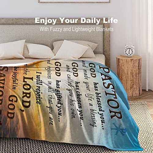 MEDTOGS Pastor Appreciation Gifts Pastor Throw Blanket Pastor Gifts for Men Women Pastor Appreciation Decorations Christian Gifts for Pastors Birthday Christmas Religious Gifts for Pastor