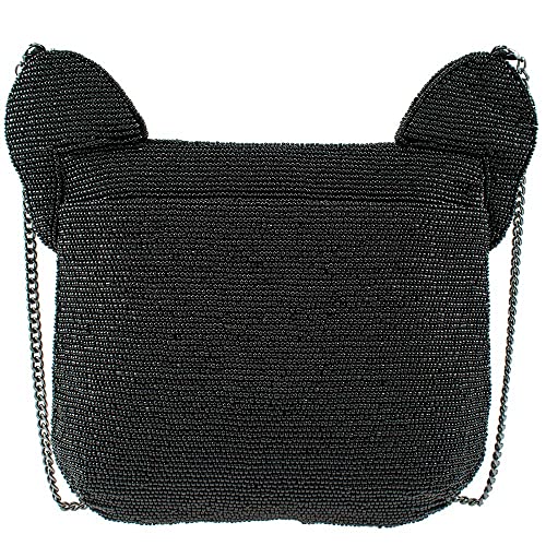 Mary Frances Throw Me a Bone Crossbody Handbag, Black