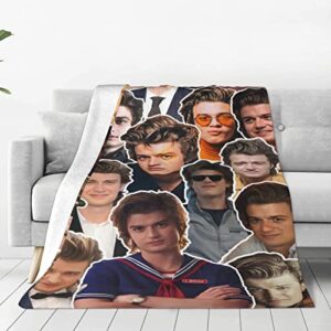 joe keery blanket soft comfy warm fleece blanket for couch office camp bed car couch beach cozy plush blanket 50″x40″