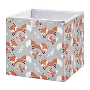xigua fox rectangle storage bin large collapsible storage box canvas storage basket for home,office,books,nursery,kid’s toys,closet