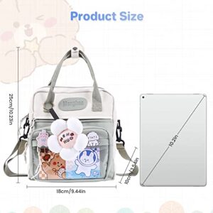 JQWSVE Kawaii Backpack with Kawaii Pins & Accessories Kawaii Aesthetic Backpack Cute Ita Bag Japanese Backpack JK Uniform Bag