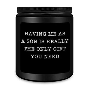 gifts for mom dad from son- gifts for mom, mothers day gifts fathers day from son, birthday, christmas, thanksgiving gifts for mom dad, lavender scented candles