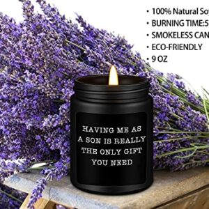 Gifts for Mom Dad from Son- Gifts for Mom, Mothers Day Gifts Fathers Day from Son, Birthday, Christmas, Thanksgiving Gifts for Mom Dad, Lavender Scented Candles