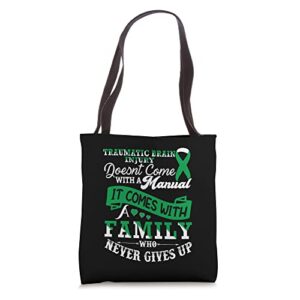 traumatic brain injury awareness family support tote bag