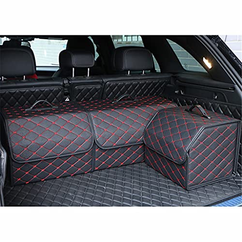 Car Trunk Organizer Box Large Capacity Auto Multiuse Tools Storage Bag Stowing Tidying Leather Folding for Emergency Storage Box (Color : Style D, Size : L)