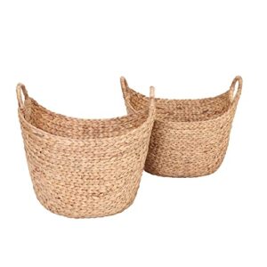 Better Homes & Gardens Large Natural Water Hyacinth Boat Basket, Set of 2