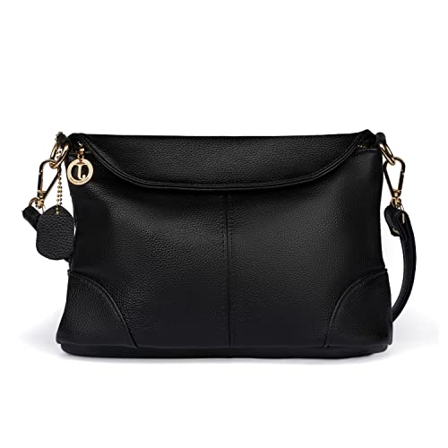 Crossbody Bags For Women Mini Purse, Leather Purse Black