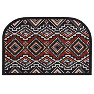 aztec fireplace hearth rug 24 x 36 inch fireplace mats southwestern fireproof fireplace rug fire resistant rugs for fireplace wood stove floor protector for kitchen cabin indoor outdoor