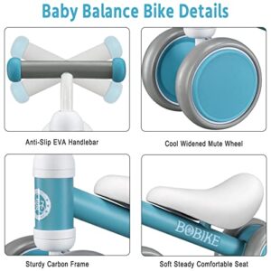 Baby Balance Bike Toys for 1 Year Old Gifts Boys Girls 10-24 Months Kids Toy Toddler Best First Birthday Gift Children Walker No Pedal Infant 4 Wheels Bicycle … (Light Blue)