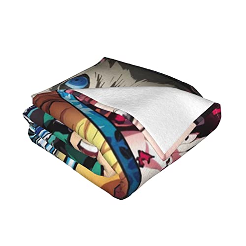 ROYALINO Anime Blanket Cartoon Flannel Throw Blankets for Sofa All Season Super Cozy Plush Blanket All Season Gift for Bedroom Living Room Sofa Car 50''X40''