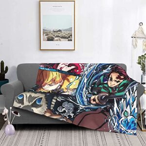 ROYALINO Anime Blanket Cartoon Flannel Throw Blankets for Sofa All Season Super Cozy Plush Blanket All Season Gift for Bedroom Living Room Sofa Car 50''X40''