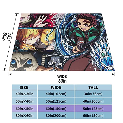 ROYALINO Anime Blanket Cartoon Flannel Throw Blankets for Sofa All Season Super Cozy Plush Blanket All Season Gift for Bedroom Living Room Sofa Car 50''X40''