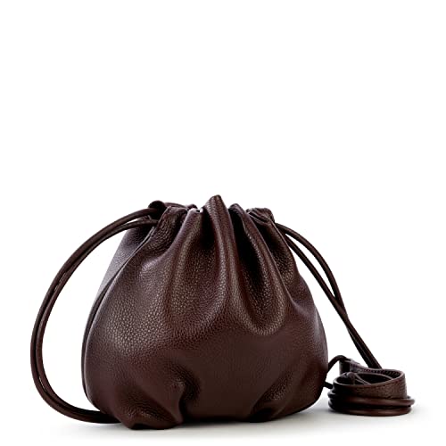 The Sak Lorelie Drawstring Crossbody Bag in Leather, Multi-Use Design