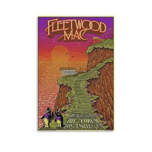 nnola fleetwood mac band vintage music concert poster album cover posters canvas decorative aesthetic canvas wall art decor room 12x18inch(30x45cm)