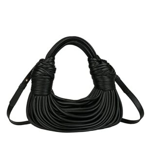 hand-woven bread handbag noodles underarm bag shoulder bag leather women’s bag crescent bag small handbag