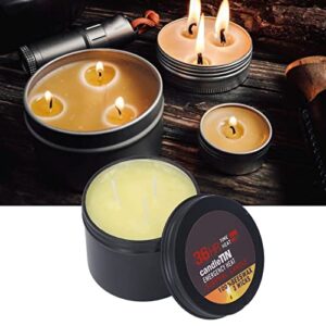 3 Wick Survival Candle, Beeswax Emergency Candle Natural Aroma 36 Hour Long Burning Candles, Outdoor Emergency Candle Light Source for Blackout, Camping, Fishing, Hunting