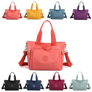 2023 summer female multi-color large-capacity tote bag, women’s shoulder handbags, travel canvas bag for women (rose red)