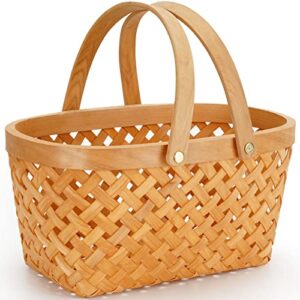 small woochip wicker baskets, baskets for gfits empty, picnic baskets, easter basket, baskets for collecting egss, kids toys, holloween, christmas – honey