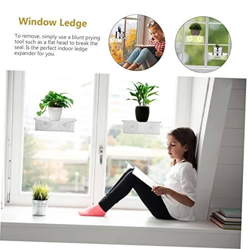 Asakkura 1pc Bottle Ledge Room Cupwall Floating Shelf with Suction Rack Bathroom Succulents Indoor Living Plants Racks for Planter Kitchen Wall Cup Mounted Acrylic Window Transparent Hold