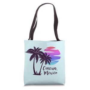 cancun mexico beach vacation honeymoon spring break vintage tote bag