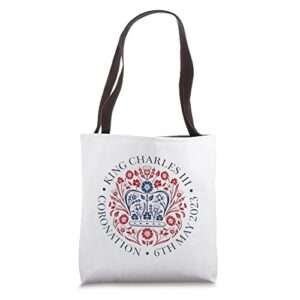 king charles iii royal coronation logo 6 may 2023 souvenir tote bag