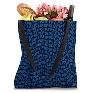 Pepsi Blue and Black Typography Tote Bag