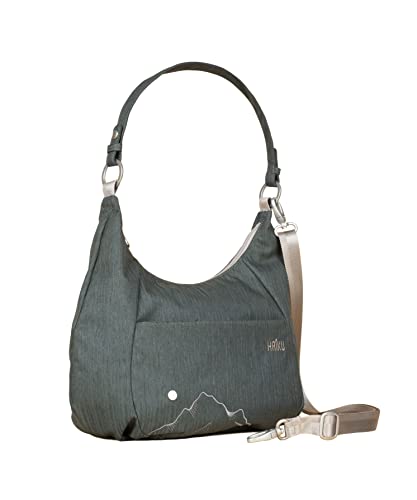 HAIKU Amble Hobo Bag with Removable Shoulder Strap and Adjustable Crossbody Strap, Deep Forest