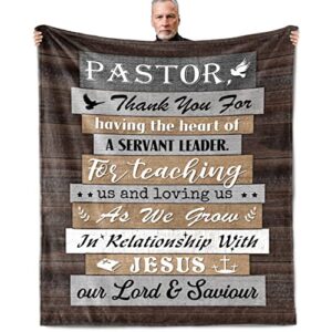 Pastor Appreciation Gifts Pastor Gifts for Men Unique Pastor Gifts Fathers Day Blanket for Men Gifts for Pastor Christian Gifts for Men Religious Gifts for Men Gifts for Pastor Blanket 60x50 Inch