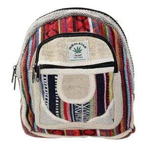 Mini hemp backpack, Cotton and hemp backpack, hippie bag, hobo bag, himalayan bag