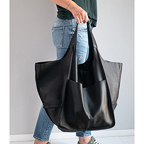 Womens Tote Bag, Pu Leather Bucket Handbag Purse Handbags, Medium Satchel Hobo Purse Designer Work Shoulder Bags