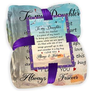 fastpeace to my daughter blanket, gifts for daughter from mom dad, christmas birthday graduation thanksgiving mother day best gift ideas throw blanket for daughter