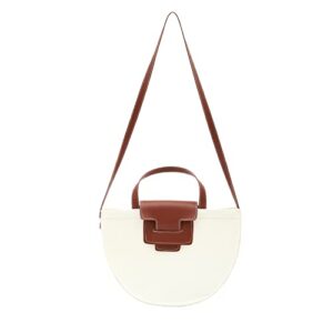 yahuan small crossbody shoulder bag cute and compact felt tote wallet purse felt tote bag handbag with long handle for women(white)