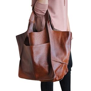 womens tote bag, pu leather bucket handbag purse handbags, medium satchel hobo purse designer work shoulder bags