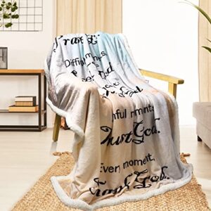 Bible Verse Blanket Christian Gifts for Women-Healing Mind Inspirational Faith Throw (60x80 Inch)- Cozy, Warm Throw Blanket Godly Gift