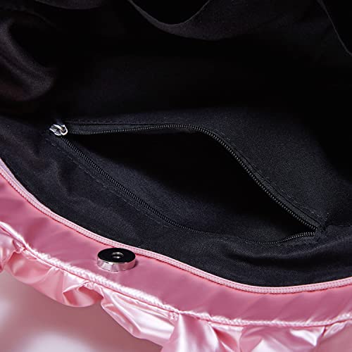 Large Puffer Tote Bag, Trendy Luxury Chic Quilted Cotton Padded Designer Handbags for women, Winter Soft Puffer Shoulder Bag Nylon Down Pillow Bag Women's Handbags & Shopper Bag (Z-Shiny Pink)