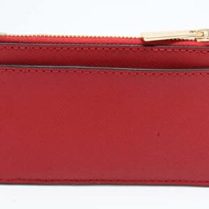 Michael Kors Jet Set Travel Top Zip Card Case Wallet Coin Pouch Chili Red