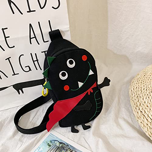 Bag Gifts Women Boy Canvas Purse Cross Kids Satchel Body Girls Shoulder Crossbody Dinosaur for Men Chest Casual Waist Lovely Zipper Pouch Fashionable Bag