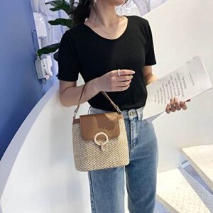 Elegant crochet purse crossbody bags for women purses cross body bag backpack handbags mini small womens backpacks work girls (Brown)